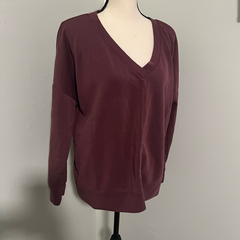 Maroon V-Neck Sweater